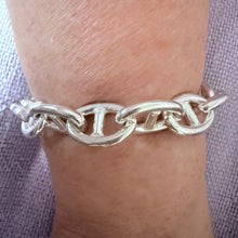 Load image into Gallery viewer, Sterling Silver Large Anchor Chain Bracelet