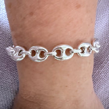 Load image into Gallery viewer, Sterling Silver Pillow Anchor Chain Bracelet