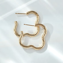 Load image into Gallery viewer, SAINT BOTOLPH® Logo Earrings - Medium Hoop in Gold