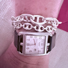 Load image into Gallery viewer, Sterling Silver Pillow Anchor Chain Bracelet