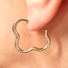 Load image into Gallery viewer, SAINT BOTOLPH® Logo Earrings - Medium Hoop in Gold