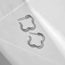 Load image into Gallery viewer, SAINT BOTOLPH Logo Earrings - Medium Hoop in Silver