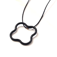 Load image into Gallery viewer, SAINT BOTOLPH Logo Pendant Necklace in Black Enamel