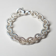 Load image into Gallery viewer, Twisted Link Sterling Silver Chain Bracelet
