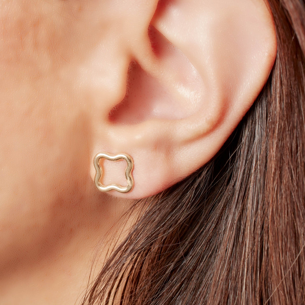 SAINT BOTOLPH Logo Stud Earrings in Gold