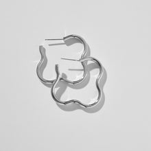 Load image into Gallery viewer, SAINT BOTOLPH Logo Earrings - Large Hoop in Sterling Silver
